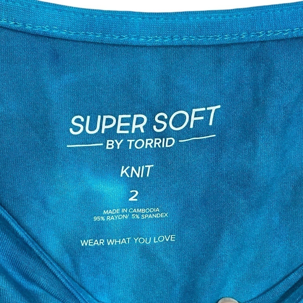 TORRID - NWT -‎ SIZE 2X / 18-20 - BLUE TIE DIED - CALLIE HAVE FUN - OFF SHOULDER - Picture 5 of 13